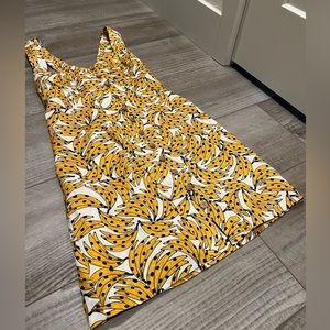 New w Tag Farm Rio White Spotted Banana Mini Dress Size Small